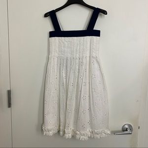 Oscar De La Renta eyelet lace ruffle dress